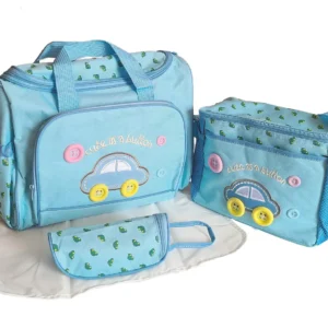 baby_diaper_bag_4_pcs_set-1_0c5c25b6-d4e6-4554-a05b-c08a65e2ad25 4 Pcs Bag Set Diaper Nappy Changing Baby Diaper Bag Mummy Bag Handbag (Random Color)